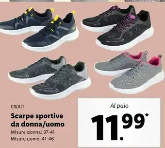 Lidl Crivit scarpe sportive da donna/uomo offerta