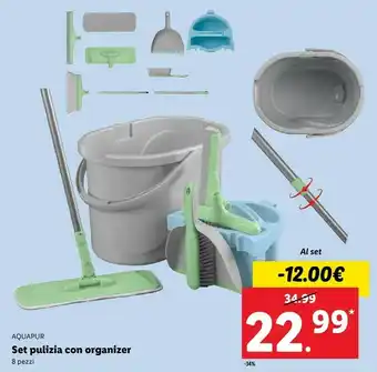 Lidl Aquapur set pulizia con organizer offerta