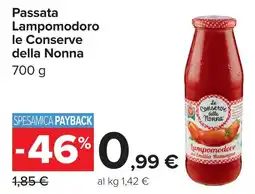 Carrefour Passata Lampomodoro le Conserve della Nonna offerta