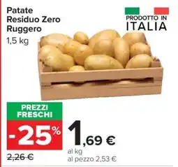 Carrefour Patate Residuo Zero Ruggero offerta