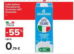 Carrefour Latte Italiano Parzialmente Scremato UHT Granarolo offerta