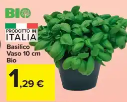 Carrefour Basilico Vaso 10 cm Bio offerta