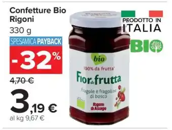 Carrefour Confetture Bio Rigoni offerta