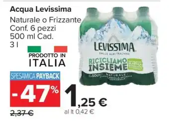 Carrefour ACQUA LEVISSIMA offerta