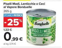 Carrefour Piselli Medi, Lenticchie o Ceci al Vapore Bonduelle offerta