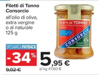 Carrefour FILETTI DI TONNO CONSORCIO offerta