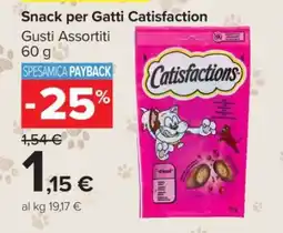 Carrefour Snack per gatti Catisfaction offerta