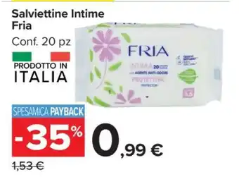 Carrefour Salviettine Intime Fria offerta