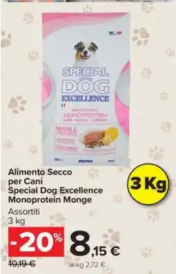 Carrefour Alimento Secco per Cani Special Dog Excellence Monoprotein Monge offerta