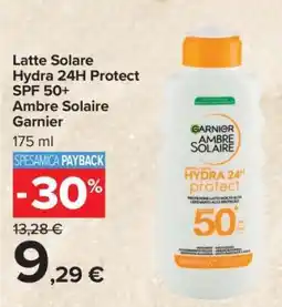 Carrefour Latte Solare Hydra 24H Protect SPF 50+ offerta