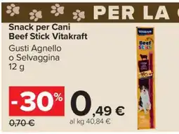 Carrefour Snack per Cani Beef Stick Vitakraft offerta