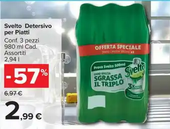 Carrefour Svelto Detersivo per Piatti offerta