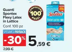Carrefour Guanti Spontex Flexy Latex in Lattice offerta