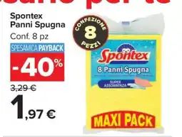 Carrefour Spontex Panni Spugna offerta
