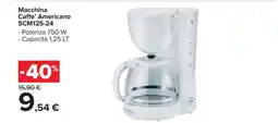 Carrefour Macchina Caffè Americano SCM125-24 offerta