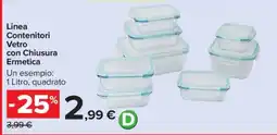 Carrefour Linea Contenitori Vetro con Chiusura Ermetica offerta