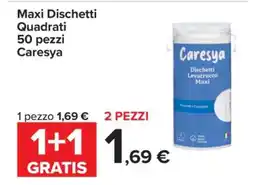 Carrefour Maxi Dischetti Quadrati 50 pezzi Caresya offerta