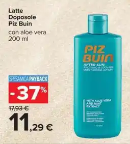 Carrefour Latte Doposole Piz Buin offerta