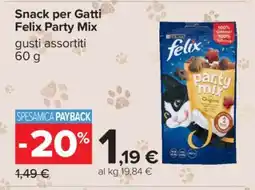 Carrefour Snack per Gatti Felix Party Mix offerta