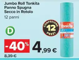 Carrefour Jumbo Roll Tonkita Panno Spugna Secco in Rotolo offerta
