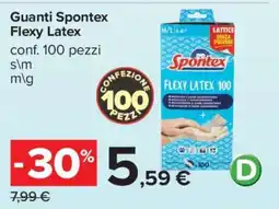 Carrefour Guanti Spontex Flexy Latex offerta
