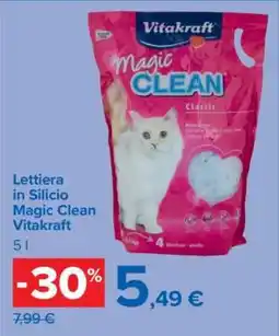 Carrefour Lettiera in Silicio Magic Clean Vitakraft offerta
