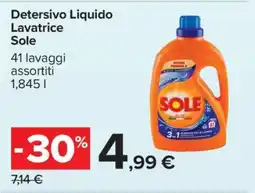 Carrefour Detersivo Liquido Lavatrice Sole offerta