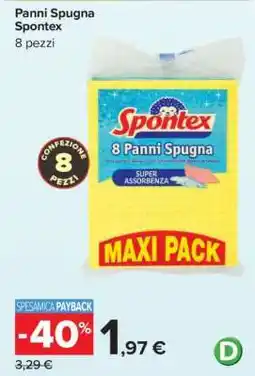 Carrefour Panni Spugna Spontex offerta
