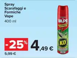 Carrefour Spray Scarafaggi e Formiche Vape offerta