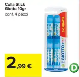 Carrefour Colla Stick Giotto 10gr offerta