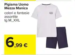 Carrefour Pigiama Uomo Mezza Manica offerta