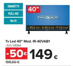 Carrefour Tv Led 40” Mod. IR-40VAB1 offerta