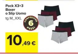Carrefour Pack X3+3 Boxer o Slip Uomo offerta