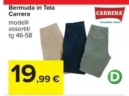 Carrefour Bermuda in Tela Carrera offerta