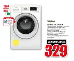 MediaWorld Whirlpool Lavatrice FFB 846 SV IT offerta