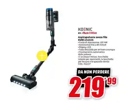 MediaWorld KOENIC BY Media World Aspirapolvere senza filo offerta