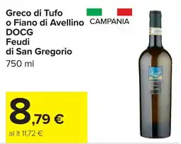 Carrefour Greco di Tufo o Fiano di Avellino DOCG Feudi di San Gregorio offerta