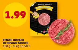 PENNY Smash burger di bovino adulto offerta