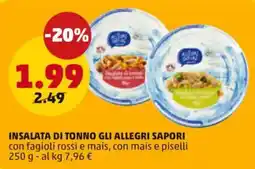 PENNY Insalata di tonno GLI ALLEGRI SAPORI offerta