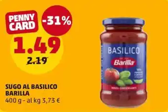 PENNY Sugo al basilico BARILLA offerta