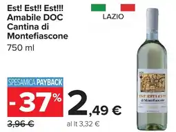 Carrefour Est! Est!! Est!!! Amabile DOC Cantina di Montefiascone offerta