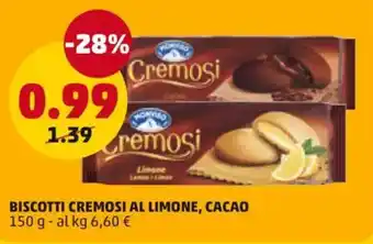 Biscotti cremosi al limone, cacao