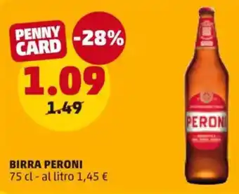 PENNY Birra PERONI offerta