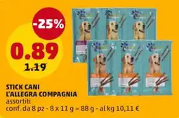 PENNY Stick cani L'ALLEGRA COMPAGNIA offerta
