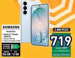 Unieuro Samsung galaxy S26+ offerta