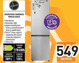 Unieuro Hoover FRIGORIFERO COMBINATO HONCQ4T620CX offerta