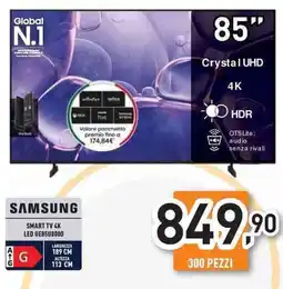 Unieuro SAMSUNG SMART TV 4K LED UE85U8000 offerta