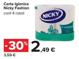 Carrefour Carta Igienica Nicky Fashion offerta