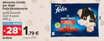 Carrefour Alimento Umido per Gatti Felix Ghiottonerie offerta