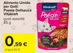 Carrefour Alimento Umido per Gatti Poesie Delisauce Vitakraft offerta